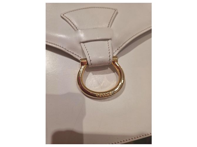 Céline Celine Borsa a mano Classica in pelle bianca Bianco - vista 9