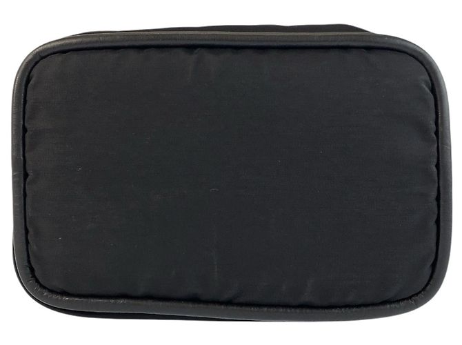Céline Borsa Celine Vintage Circle Logo in nylon nero e pelle - vista 9