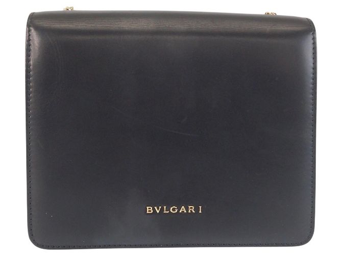 Bulgari Borsa a tracolla Bvlgari in pelle nera e catena in plastica Nero - vista 2