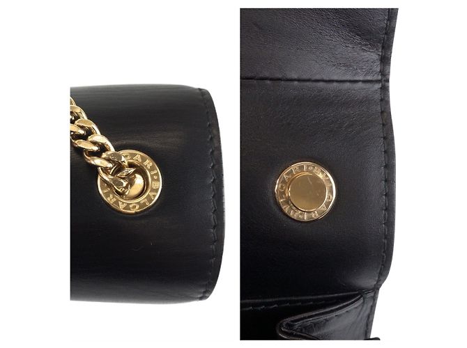 Bulgari Borsa a tracolla Bvlgari in pelle nera e catena in plastica Nero - vista 5