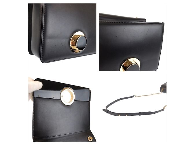 Bulgari Borsa a tracolla Bvlgari in pelle nera e catena in plastica Nero - vista 6