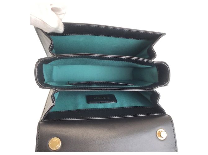 Bulgari Borsa a tracolla Bvlgari in pelle nera e catena in plastica Nero - vista 9