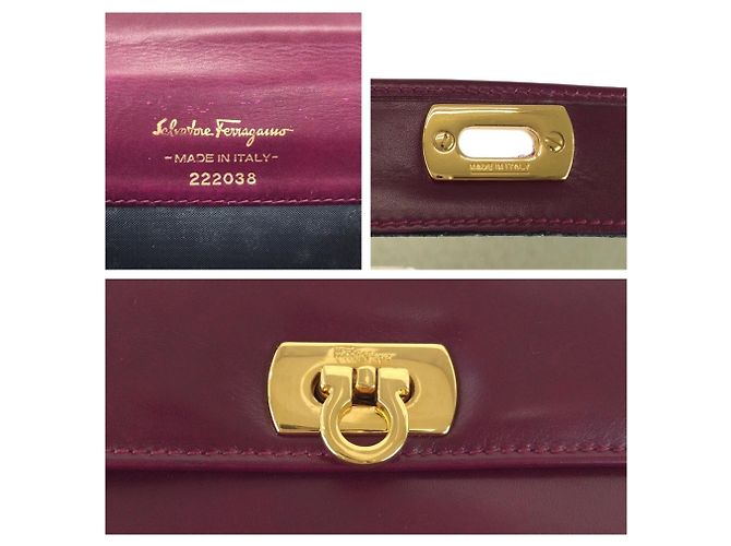 Clutch in pelle viola Salvatore Ferragamo Porpora - vista 4