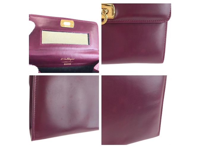 Clutch in pelle viola Salvatore Ferragamo Porpora - vista 5