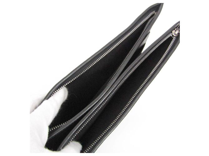 Clutch in pelle Anagram Loewe Nero - vista 4