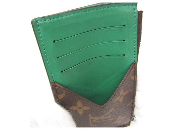 Louis Vuitton Monogram Macassar Tarjetero M82913 Castaño Verde - vista 11