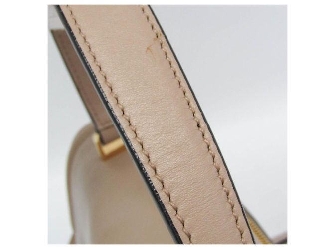 Borsa a mano in pelle da donna Miu Miu beige chiaro - vista 10