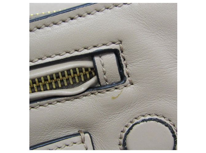 Borsa a mano in pelle da donna Miu Miu beige chiaro - vista 16