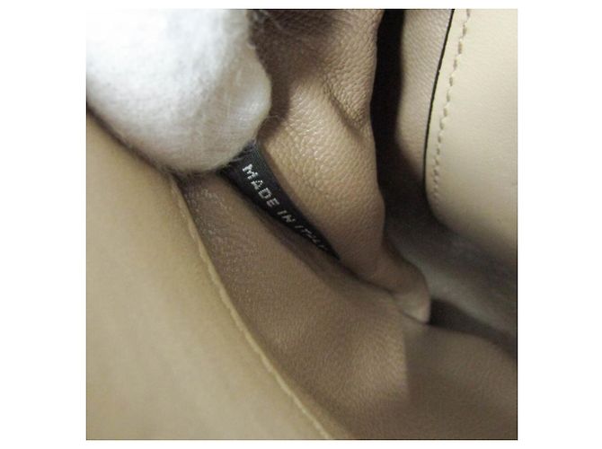 Borsa a mano in pelle da donna Miu Miu beige chiaro - vista 19