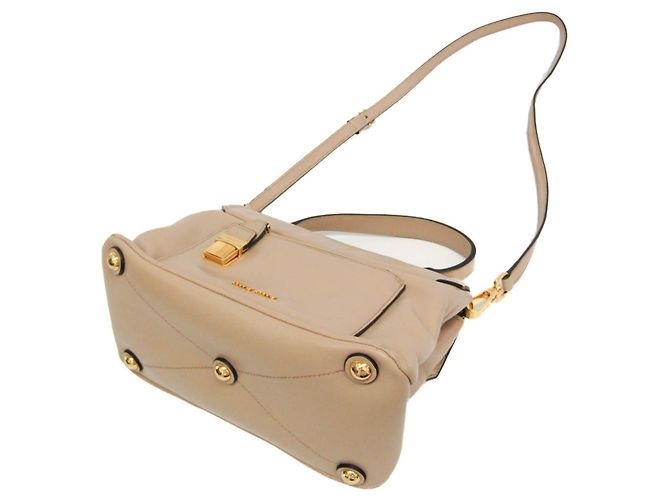 Borsa a mano in pelle da donna Miu Miu beige chiaro - vista 2