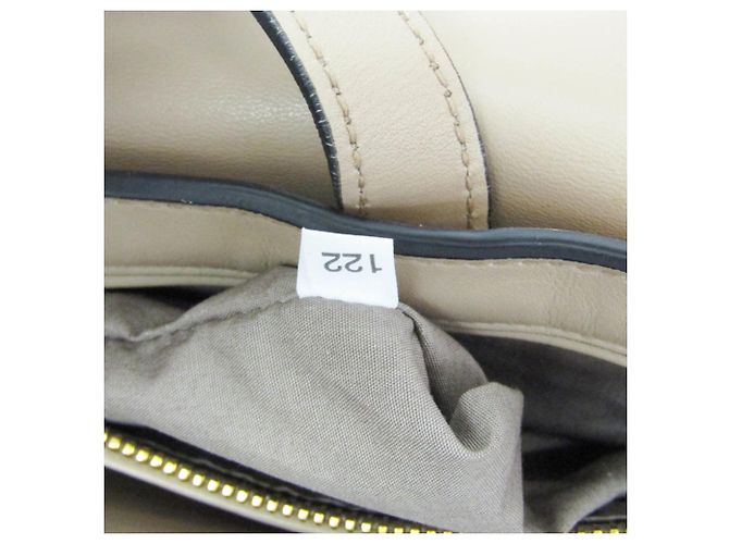 Borsa a mano in pelle da donna Miu Miu beige chiaro - vista 20