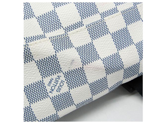 Borsa a tracolla Louis Vuitton Damier Coast Matchpoint Bianco Blu navy - vista 5