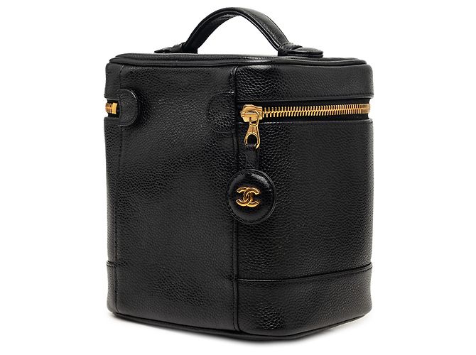 Vanity Beauty case Chanel Black CC Caviar Nero - vista 2