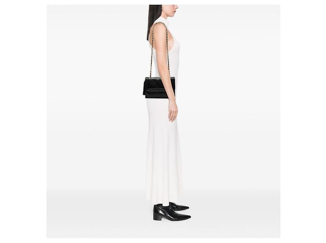 Chanel Black Quilted Lambskin Tassel Flap Nero - vista 7