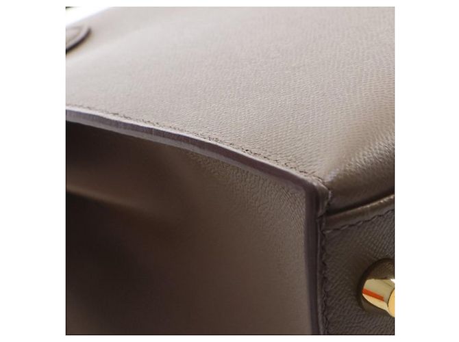 Hermès Kelly Sellier II 28 in Veau Madame marrone Marrone scuro - vista 10