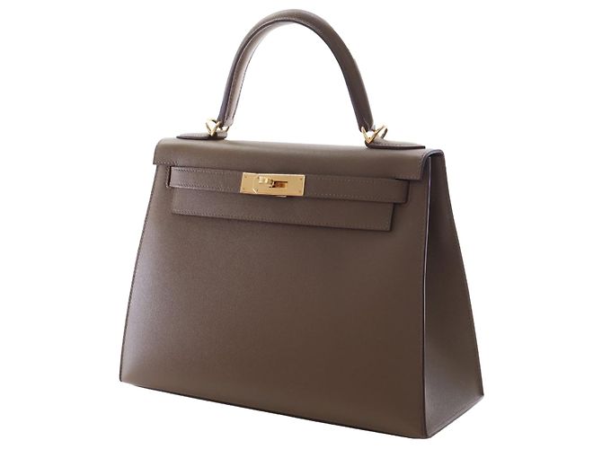Hermès Kelly Sellier II 28 in Veau Madame marrone Marrone scuro - vista 3