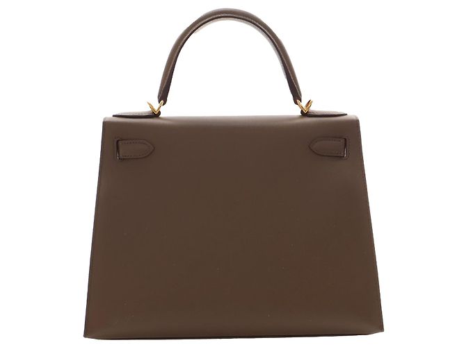 Hermès Kelly Sellier II 28 in Veau Madame marrone Marrone scuro - vista 4