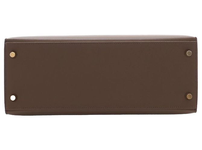 Hermès Kelly Sellier II 28 in Veau Madame marrone Marrone scuro - vista 5