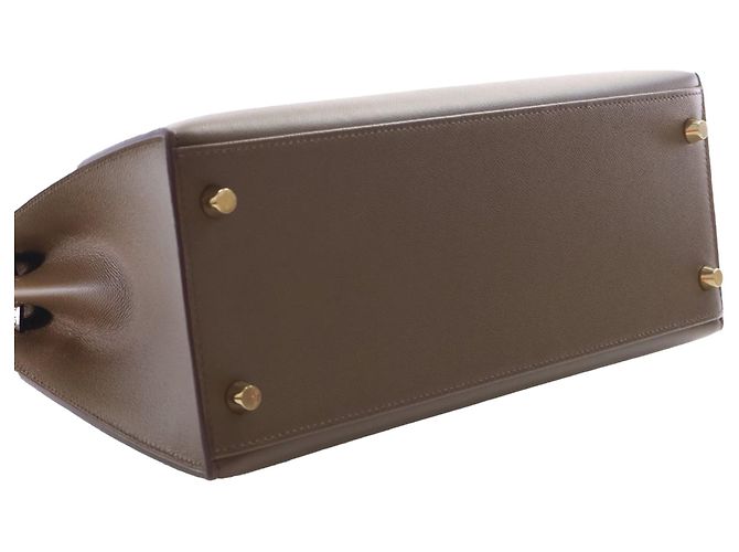 Hermès Kelly Sellier II 28 in Veau Madame marrone Marrone scuro - vista 6