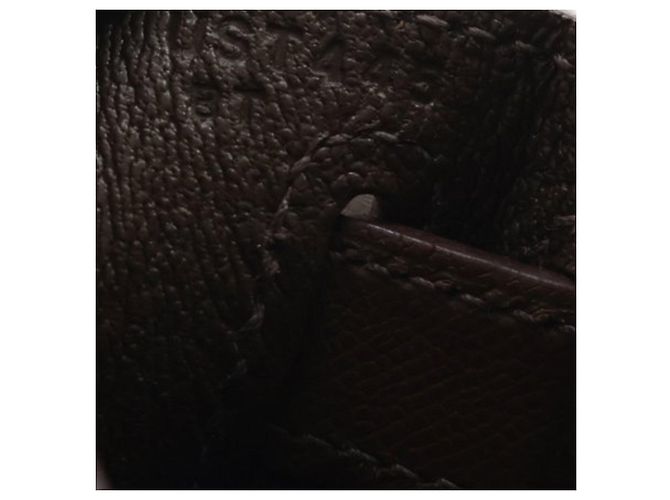 Hermès Kelly Sellier II 28 in Veau Madame marrone Marrone scuro - vista 7