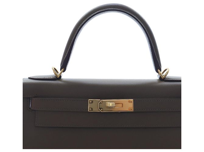 Hermès Kelly Sellier II 28 in Veau Madame marrone Marrone scuro - vista 8