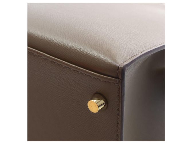 Hermès Kelly Sellier II 28 in Veau Madame marrone Marrone scuro - vista 9