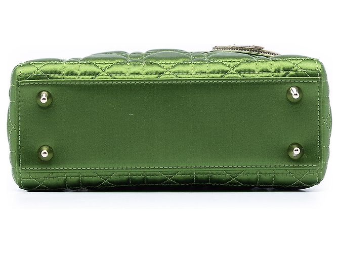 Dior Verde Small Satin Cannage My ABCDior Lady Dior - vista 3