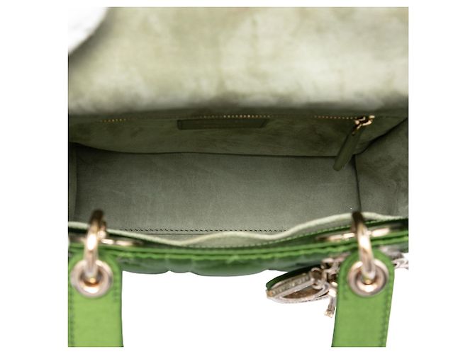 Dior Verde Small Satin Cannage My ABCDior Lady Dior - vista 4