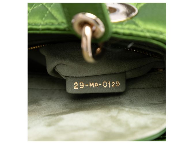 Dior Verde Small Satin Cannage My ABCDior Lady Dior - vista 6