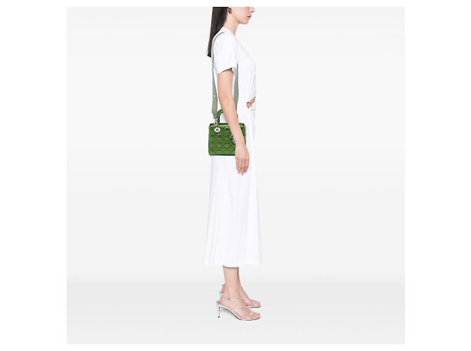 Dior Verde Small Satin Cannage My ABCDior Lady Dior - vista 7