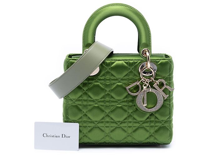 Dior Verde Small Satin Cannage My ABCDior Lady Dior - vista 8