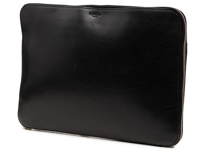 Clutch in pelle nera Saint Laurent Nero - vista 2