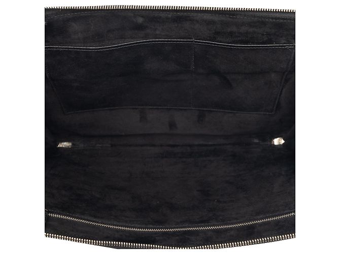 Clutch in pelle nera Saint Laurent Nero - vista 4