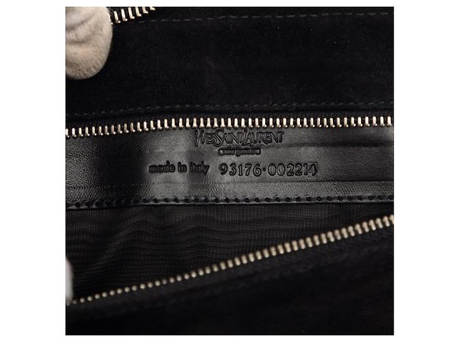 Clutch in pelle nera Saint Laurent Nero - vista 5