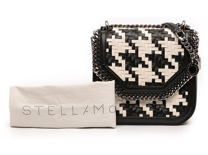 Stella Mc Cartney Stella McCartney Black Woven Falabella Box Crossbody Negro - vista 7