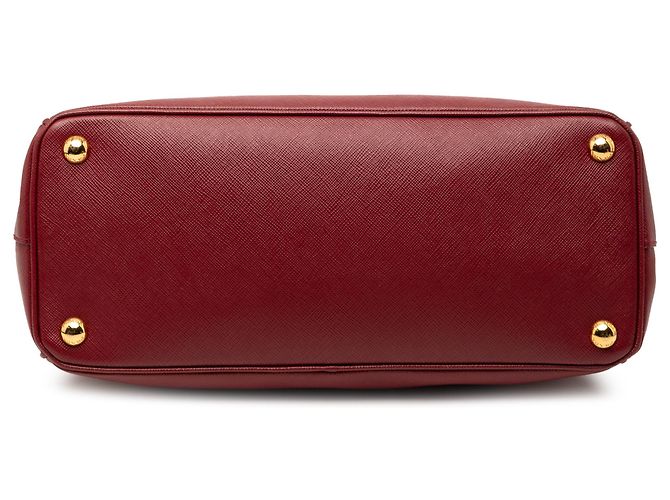 Borsa Prada Red Small Saffiano Lux Galleria Double Zip Rosso Bordò - vista 3