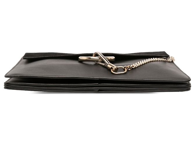 Borsa a tracolla Faye in pelle di vitello e scamosciato nero di medie dimensioni Chloé - vista 3