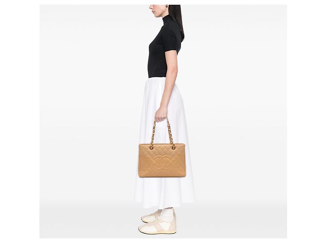 Tote Grand Shopping in Caviar Beige Chanel - vista 6