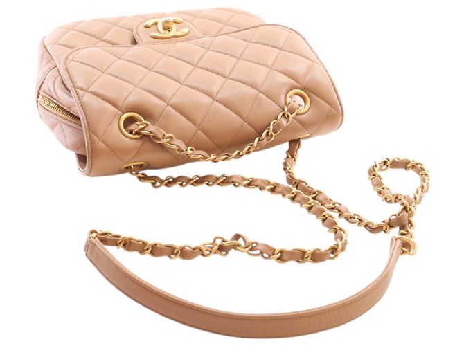 Chanel Borsa a tracolla in caviar trapuntato CC marrone Marrone chiaro - vista 14