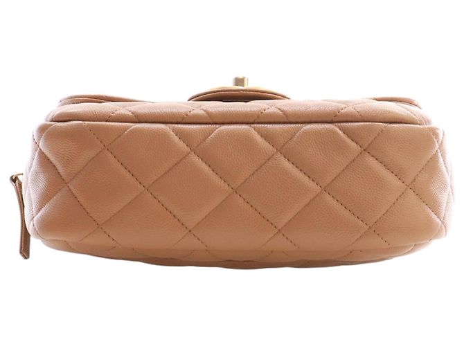 Chanel Borsa a tracolla in caviar trapuntato CC marrone Marrone chiaro - vista 5
