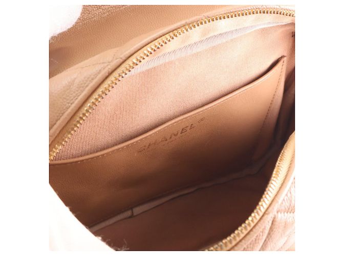 Chanel Borsa a tracolla in caviar trapuntato CC marrone Marrone chiaro - vista 6
