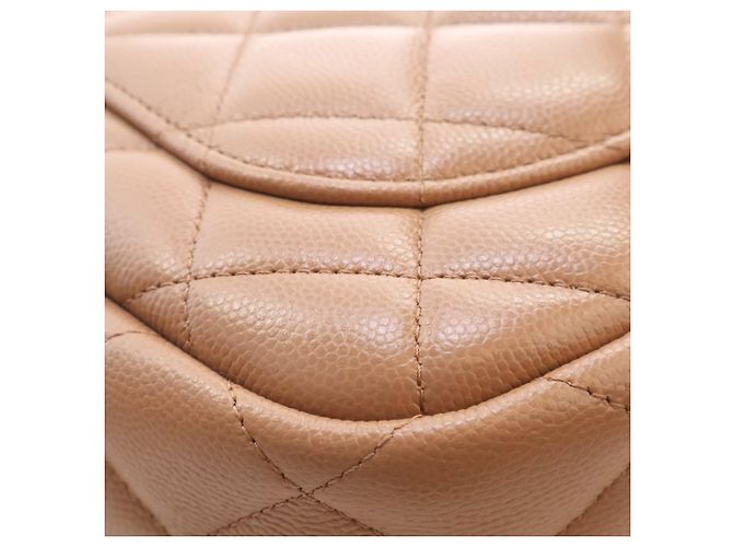 Chanel Borsa a tracolla in caviar trapuntato CC marrone Marrone chiaro - vista 8