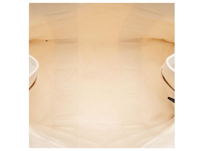 Hermès White Toile Bora Bora PM Bianco - vista 4