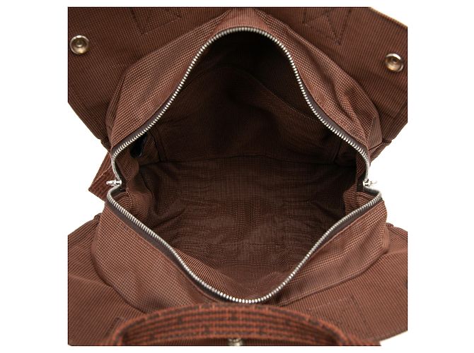 Hermès Brown Canvas Herline Backpack MM - view 4