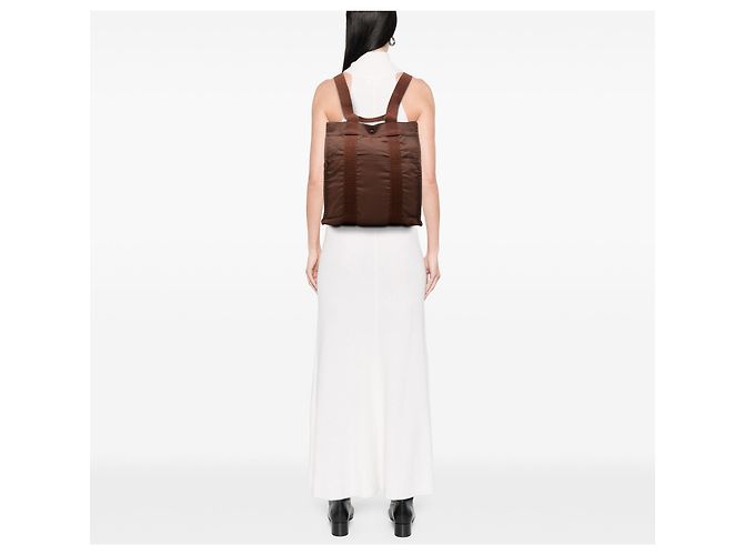 Hermès Brown Canvas Herline Backpack MM - view 6