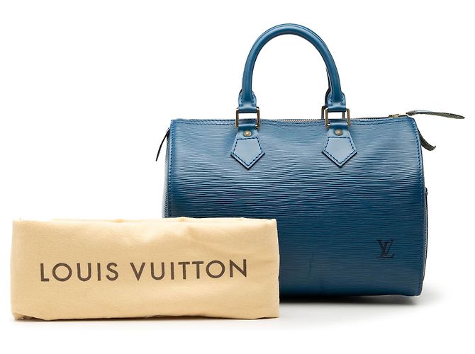 Louis Vuitton Blue Epi Speedy 25 - vista 8