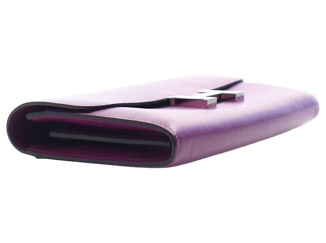Cartera larga Constance en piel Epsom morado Hermès Púrpura Morado oscuro - vista 13