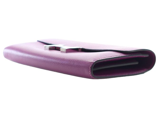 Cartera larga Constance en piel Epsom morado Hermès Púrpura Morado oscuro - vista 14