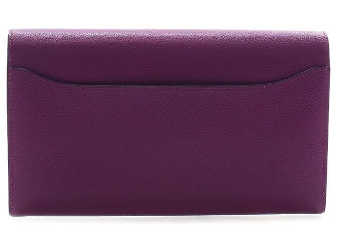 Cartera larga Constance en piel Epsom morado Hermès Púrpura Morado oscuro - vista 2