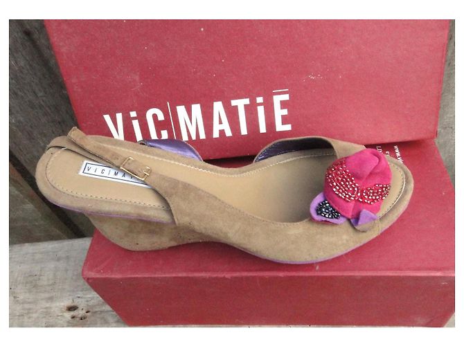Vic Matié Slingback con Zeppa Beige Porpora - vista 2